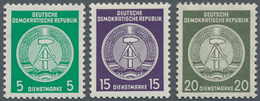 20374 DDR - Dienstmarken A (Verwaltungspost B): 1954/1956, 5 Pfg., 15 Pfg. Und 20 Pfg., Drei Postfrische W - Autres & Non Classés