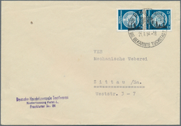 20376 DDR - Dienstmarken A (Verwaltungspost B): 1954, 12 Pf Preußischblau, Senkr. Paar Als Portogerechte M - Autres & Non Classés