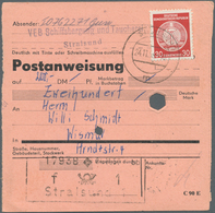 20377 DDR - Dienstmarken A (Verwaltungspost B): 1954, 2 X 30 Pf Bräunlichrot, MeF Auf Postanweisung über 2 - Andere & Zonder Classificatie