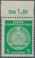 20380 DDR - Dienstmarken A (Verwaltungspost B): 1956, 10 Pfg. Smaragdgrün, Faserpapier, Wasserzeichen X I, - Autres & Non Classés