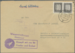 20387 DDR - Dienstmarken B (Verwaltungspost A / Zentraler Kurierdienst): 1956, 2 X 40 Pf Gelbschwarz, MeF - Autres & Non Classés