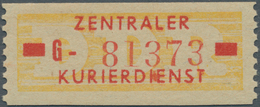 20392 DDR - Dienstmarken B (Verwaltungspost A / Zentraler Kurierdienst): 1958, Wertstreifen Für Den ZKD, 1 - Autres & Non Classés