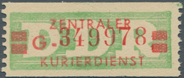 20402 DDR - Dienstmarken B (Verwaltungspost A / Zentraler Kurierdienst): 1959, Wertstreifen Für Den ZKD, 2 - Andere & Zonder Classificatie