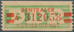 20404 DDR - Dienstmarken B (Verwaltungspost A / Zentraler Kurierdienst): 1959, Wertstreifen Für Den ZKD, 2 - Andere & Zonder Classificatie