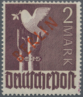 20535 Berlin: 1949, 2 Mark Rotaufdruck Mit Zusätzlichem, Leicht Nach Unten Verschobenem Blinddruck Des Auf - Sonstige & Ohne Zuordnung