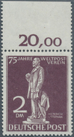 20542 Berlin: 1949, 2 M. "Stephan" Postfrisches Exemplar Vom Luxus-Oberrand Mit Dem Plattenfehler "Ausbuch - Sonstige & Ohne Zuordnung