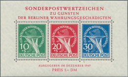 20553 Berlin: 1949, Währungsgeschädigten-Block Tadellos Postfrisch - Sonstige & Ohne Zuordnung