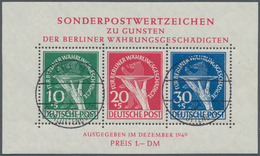 20557 Berlin: 1949, Währungsgeschädigten-Block In Originalmaßen, Außergewöhnlich Schön Gestempelter Block - Sonstige & Ohne Zuordnung