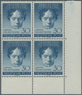 20574 Berlin: 1952, 30 Pfg. Luxus-4er Block "Ludwig Van Beethoven" Vom Unteren Rechten Bogenrand Mit Passe - Other & Unclassified