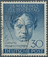 20576 Berlin: 1952, 30 Pfg. Beethoven Gestempelt Mit Waagerechter (statt Senkrechter) Gummiriffelung. Lt. - Other & Unclassified