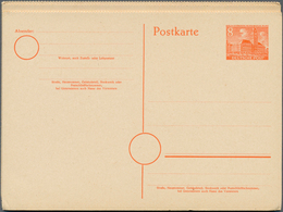 20605 Berlin - Ganzsachen: 1952. Postkarte 8 Pf Rotorange Rathaus Im Gezähnten, Senkrechten 8er-Streifen M - Andere & Zonder Classificatie