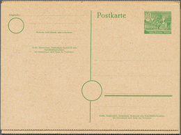 20606 Berlin - Ganzsachen: 1952. Postkarte 10 Pf Grün Kolonnaden Im Gezähnten, Senkrechten 8er-Streifen Mi - Autres & Non Classés