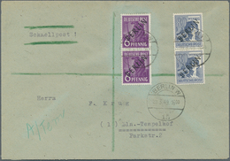 20615 Berlin - Postschnelldienst: 1949, PSD-Brief Mit 2 X 6 Und 2 X 80 Pfennig SA, Verm. Abholung Aus Der - Lettres & Documents