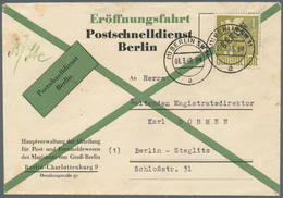 20620 Berlin - Postschnelldienst: 1949, 1.3.: Amtlicher Umschlag Zur Eröffnung Des Postschnelldienst Mit 1 - Briefe U. Dokumente