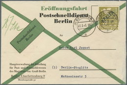 20621 Berlin - Postschnelldienst: 1949, Amtlicher Umschlag Eröffnungsfahrt Mit 1.- DM SA, Der Umschlag Im - Covers & Documents