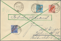 20625 Berlin - Postschnelldienst: 1949, Schnelldienstbrief 1.- DM Mit 20, 30 Und 50 Pfennig RA Ab Berlin-N - Briefe U. Dokumente