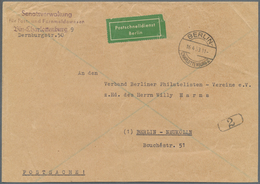 20633 Berlin - Postschnelldienst: 1953, Umschlag Ca. 20,5 X 14,5 Cm ( Etwas Verkleinert) Als Postsache Geb - Lettres & Documents