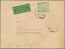 20638 Berlin - Postschnelldienst: 1954, Umschlag Als Postschnelldienst über 20 Gramm Mit 1.- DM Bauten I A - Briefe U. Dokumente