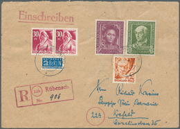 20667 Französische Zone - Rheinland Pfalz: 1949, 2 Pf Orange U. 2 X 30 Pf Magenta Zusammen Mit Bundesrepub - Sonstige & Ohne Zuordnung