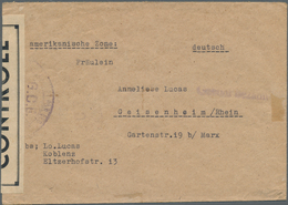 20680 Französische Zone - Besonderheiten: 1946 (ca.), Bedarfsbrief Aus Koblenz Ohne Poststempel Mit L1 "Ge - Other & Unclassified