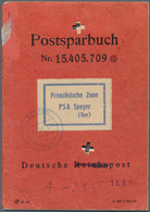 20682 Französische Zone - Besonderheiten: 1947, Großer Blauer K2 SPEYER / PSA / 26.11.47 Auf Sowie 2 X In - Andere & Zonder Classificatie