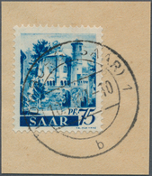 20683 Saarland (1947/56): 1947, 75 Pfg. Alter Turm Mit Seltenem Wasserzeichen 1 X, Perfekt Zentriertes Und - Ungebraucht