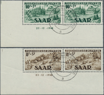 20719 Saarland (1947/56): 1949, Jugendherbergswerk, Komplett Einheitlich Aus Der Linken Unteren Luxus-Boge - Unused Stamps