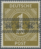 20776 Bizone: 1948. Ziffer 1 Reichsmark, Bandaufdruck, Postfrisch, FA H.-G. Schlegel BPP (1979). - Other & Unclassified