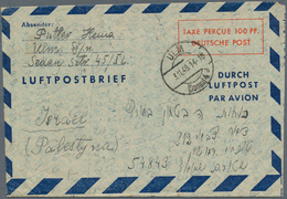 20798 Bizone - Ganzsachen: 1948/1949, 100 PF. Luftpostfaltbrief In Type II Zweimal, 100 PF Luftpostfaltbri - Other & Unclassified