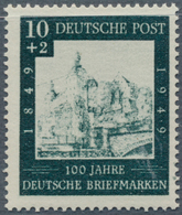 20804 Bundesrepublik Deutschland: 1949, 10 Pfg. "100 JAHRE DEUTSCHE BRIEFMARKEN", Versuchsdruck In ähnlich - Andere & Zonder Classificatie