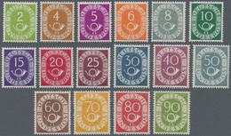 20810 Bundesrepublik Deutschland: 1951, 2 - 90 Pfg POSTHORNSATZ Komplett Postfrisch, Mi 2.200.- - Other & Unclassified