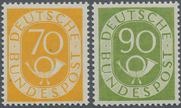20834 Bundesrepublik Deutschland: 1951, 70 Pfg. Posthorn Und 90 Pfg. Posthorn Als Zwei Tadellos Postfrisch - Other & Unclassified