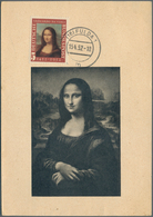 20839 Bundesrepublik Deutschland: 1952, 5 Pfg. Mona Lisa Auf Maximumkarte Mit Tagesstempel (16) FULDA 1 M - Sonstige & Ohne Zuordnung