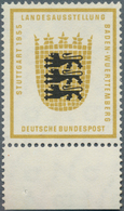 20852 Bundesrepublik Deutschland: 1955, 10 Pfg. Wappen Von Baden-Württemberg Mit Abart "Wertziffer Fehlend - Autres & Non Classés