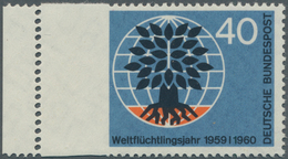 20860 Bundesrepublik Deutschland: 1960, 40 Pfg. Weltflüchtlingsjahr, Postfrisches Luxusrandstück, Links Un - Other & Unclassified