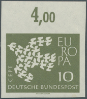 20865 Bundesrepublik Deutschland: 1962. Europa-Ausgabe 10 Pf Taube ALLSEITIG UNGEZÄHNT Mit Oberrand. Postf - Other & Unclassified