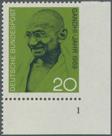 20887 Bundesrepublik Deutschland: 1969, 20 Pfg. "100. Geburtstag Von Mahatma Gandhi" Rechtes Unteres 'unge - Other & Unclassified