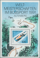 20905 Bundesrepublik Deutschland: 1991, Bobsport-Block Mit Abart "Drachenflieger" Im Bereich Der Oberen In - Other & Unclassified