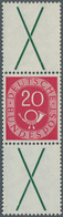 20939 Bundesrepublik - Zusammendrucke: 1951, Posthorn X+20+X Postfrischer Senkrechter Zusammendruck Mit Au - Zusammendrucke