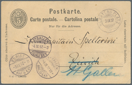 20958 Autographen: 1897, "Luftfahrer-Korrespondenz" Auf 5 Rp Schweiz-GAK Von GRAF ZEPPELIN An Kapitän SPEL - Other & Unclassified
