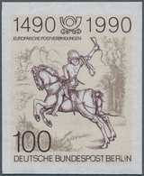 20961 Berlin: 1990, 100 Pf Postreiter, Ungezähnt, Tadellos Postfrisch, Fotoattest Schlegel BPP "echt Und E - Other & Unclassified