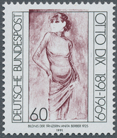 20964 Bundesrepublik Deutschland: 1991, 60 Pf Otto Dix, Fehlende Farbe Lebhaftmagenta, Tadellos Postfrisch - Other & Unclassified