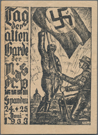 21042 Ansichtskarten: Propaganda: 1933, Dt. Reich. S/w-Karte "Tag Der Alten Garde Der NSDAP - Spandau 24.+ - Partis Politiques & élections