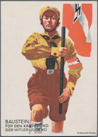 21043 Ansichtskarten: Propaganda: 1933, Dt. Reich. Farbkarte "Baustein Für Den Kampffond Der Hitler-Jugend - Parteien & Wahlen