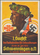 21050 Ansichtskarten: Propaganda: 1935, Dt. Reich. Farbkarte "1. Gaufest / Des Reichsbundes Für Leibesübun - Politieke Partijen & Verkiezingen