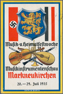 21051 Ansichtskarten: Propaganda: MUSIK: "Musik- U. Heimatfestwoche MARKNEUKIRCHEN 1935 - Musikinstrumente - Partis Politiques & élections