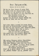 21053 Ansichtskarten: Propaganda: Ca. 1936: S/w-Karte "Der Itzigmarsch" Mit Abbildung Des Textes Dieses He - Partis Politiques & élections