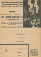 21054 Ansichtskarten: Propaganda: 1937, SS: 2 Zusammenhängende Bestellscheine Zur Reichspropaganda-Aktion - Partis Politiques & élections