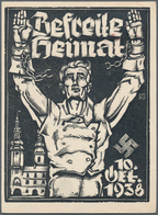 21064 Ansichtskarten: Propaganda: 1938, "Befreite Heimat 10. Okt. 1938" Propagandakarte Herausgegeben Von - Partis Politiques & élections