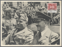 21072 Ansichtskarten: Propaganda: 1941, "HITLER Und MUSSOLINI" Original Pressefoto Photo Hoffmann München - Political Parties & Elections